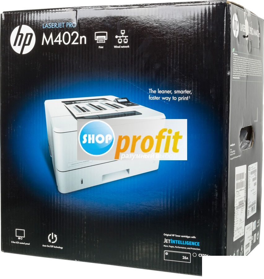Принтер лазерный монохромный HP LaserJet Pro M402n, белый, USB/LAN (C5F93A)