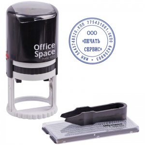 Печать самонаборная OfficeSpace (d=40мм, 1 круг) (BSt_40515)