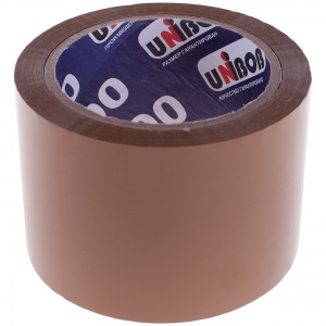 Клейкая лента (скотч) упаковочная Unibob 600 (72мм x 66м, 45мкм, коричневая) (29358)