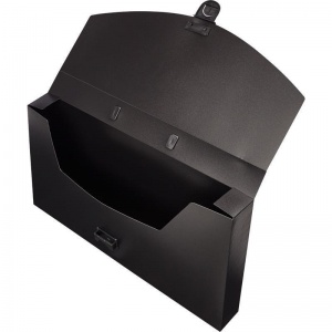 Папка-портфель Attache (А4, 250x370мм, 1 отделение, пластик, замок, с ручками) черная, 15шт.