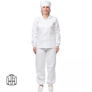 Униформа Куртка для пищевого производства женская у17-КУ, белая (размер 52-54, рост 158-164)