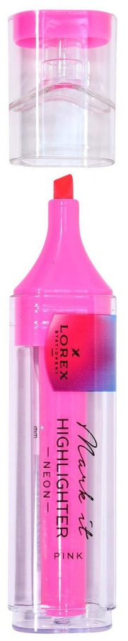 Маркер-текстовыделитель Lorex Mark it Neon (1-5мм, розовый неон, скошенный)