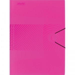 Папка на резинках пластиковая Attache Digital (А4, 18мм, до 200 листов) розовый