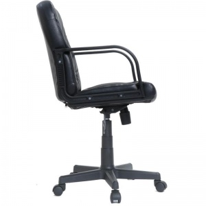 Кресло руководителя "Черри", кожзам черный, пластик черный