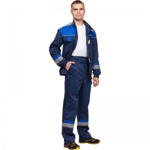 Куртка летняя мужская л24-КУ с СОП, синяя/васильковая (размер 56-58, рост 182-188)