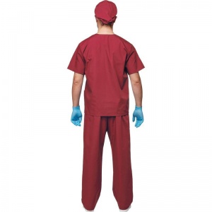 Мед.одежда Костюм хирурга универсальный м05-КБР, бордовый (размер 60-62, рост 182-188)