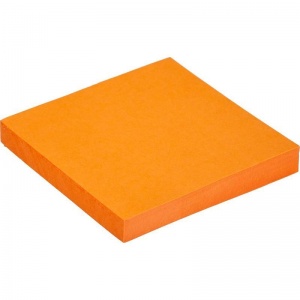 Стикеры (самоклеящийся блок) Kores, 75x75мм, оранжевый неон, 100 листов, 12 уп.