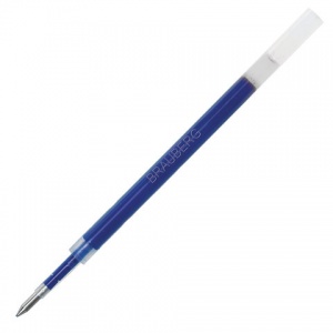 Стержень гелевый Brauberg, 110мм (синий, 0.5мм, евронаконечник, для авторучки) (170172)