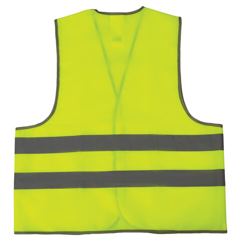 Спец.одежда Жилет сигнальный Грандмастер, 2 светоотражающие полосы, лимонный (размер XL, рост 52-54), эконом, 50шт.