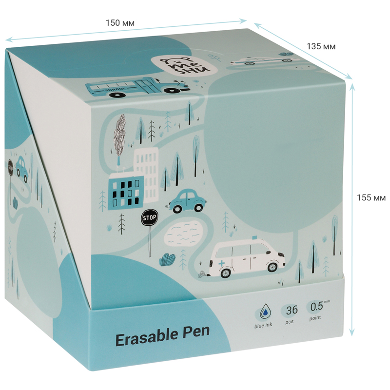 Ручка гелевая стираемая автоматическая MESHU &quot;Supercar&quot; (0.3мм, синяя) 36шт. (MS_61048)