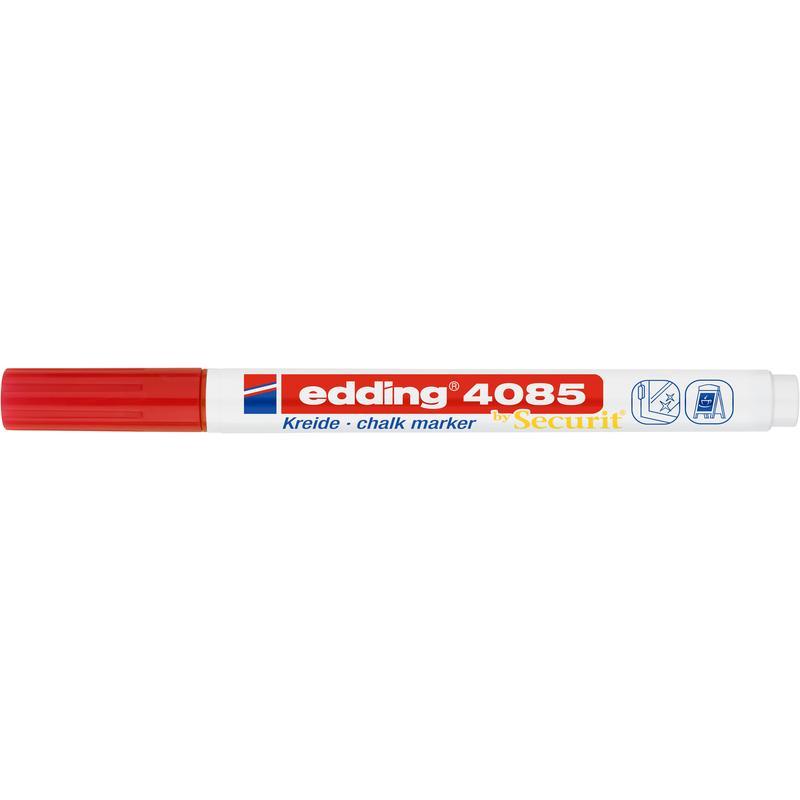 Маркер меловой Edding 4085 (1-2мм, красный) 1шт.