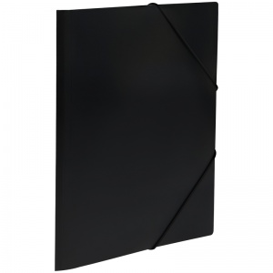 Папка на резинке пластиковая Стамм (А4, 500мкм, до 300 листов) черная (ММ-32188)