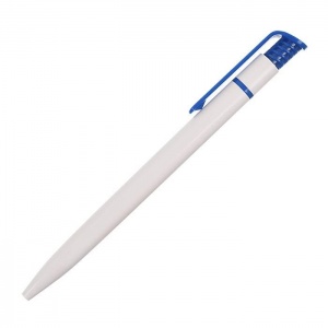 Ручка для логотипа автоматическая inФОРМАТ Ника (0.7мм, синий цвет чернил, бело-синий корпус) 1шт.