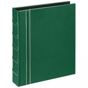 Альбом для монет OfficeSpace "Люкс" формат Optima, 230x270, на кольцах, зеленый матовый, 10л., иск. кожа (АМЛ10_44018)