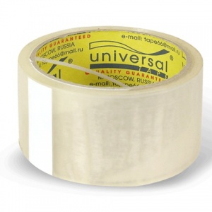 Клейкая лента (скотч) упаковочная Universal (48мм х 40м, 38мкм, прозрачная) (220275)