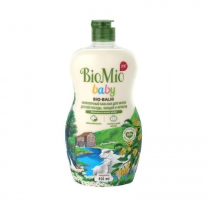 Средство для мытья посуды BioMio Baby бальзам Ромашка и иланг-иланг, 450мл