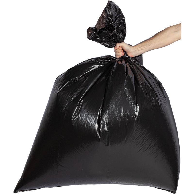 Мешки для мусора 360л Ромашка (120х160см, 30мкм, черные) ПВД, 10шт. в рулоне