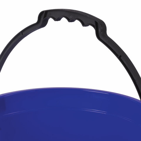 Ведро пищевое 12л Лайма, пластик, без крышки, синее с глянцевым узором (ЦВП-12), 20шт.