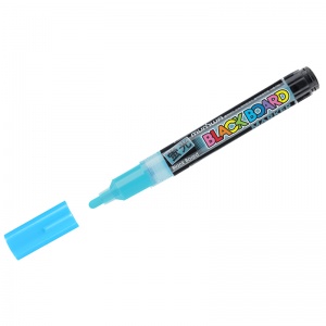 Маркер меловой MunHwa Black Board Marker (3мм, голубой, водная основа) 12шт. (BM-02)