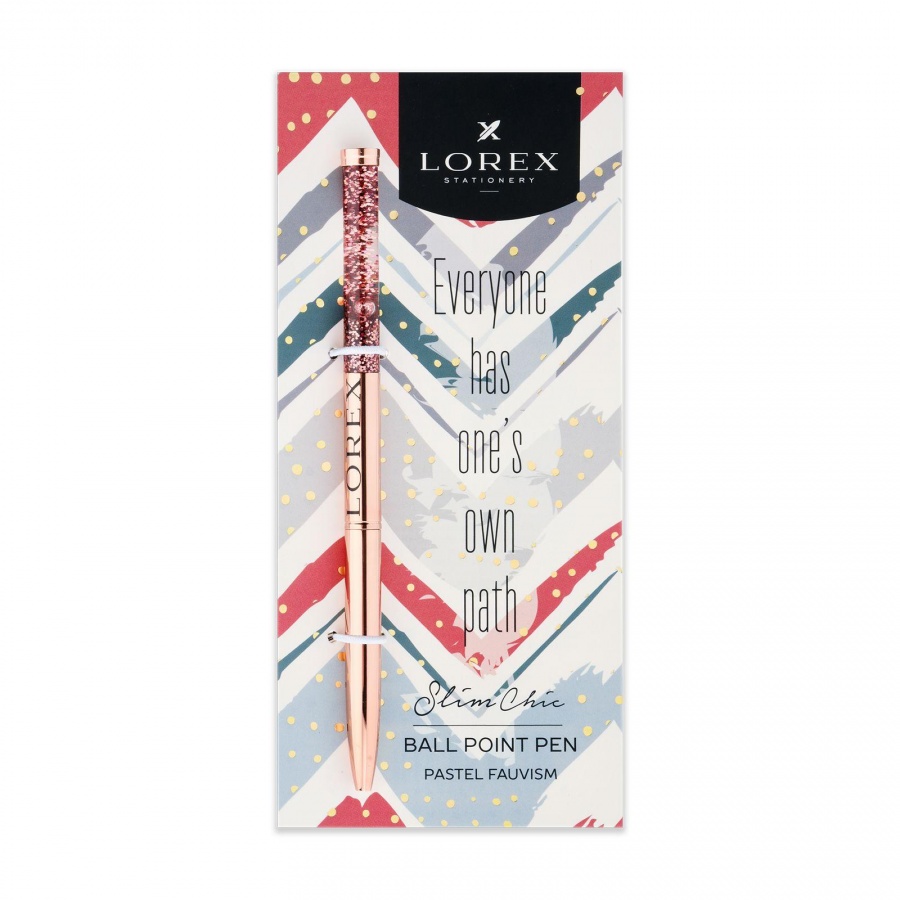 Ручка шариковая автоматическая Lorex Pastel Fauvism Slim Chic (0.7мм, синий цвет чернил, масляная основа) 1шт.