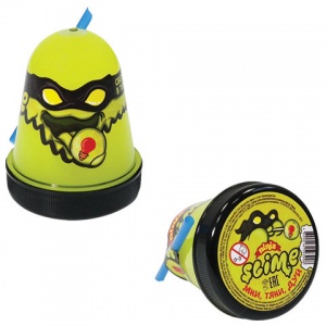 Слайм (лизун) Slime "Ninja", желтый, светится в темноте, 130г (S130-19)