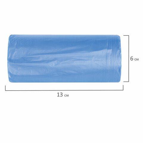 Пакеты для мусора 30л, Лайма (50x60см, 10мкм, синие) ПНД, 30шт. в рулоне (601378), 40 уп.
