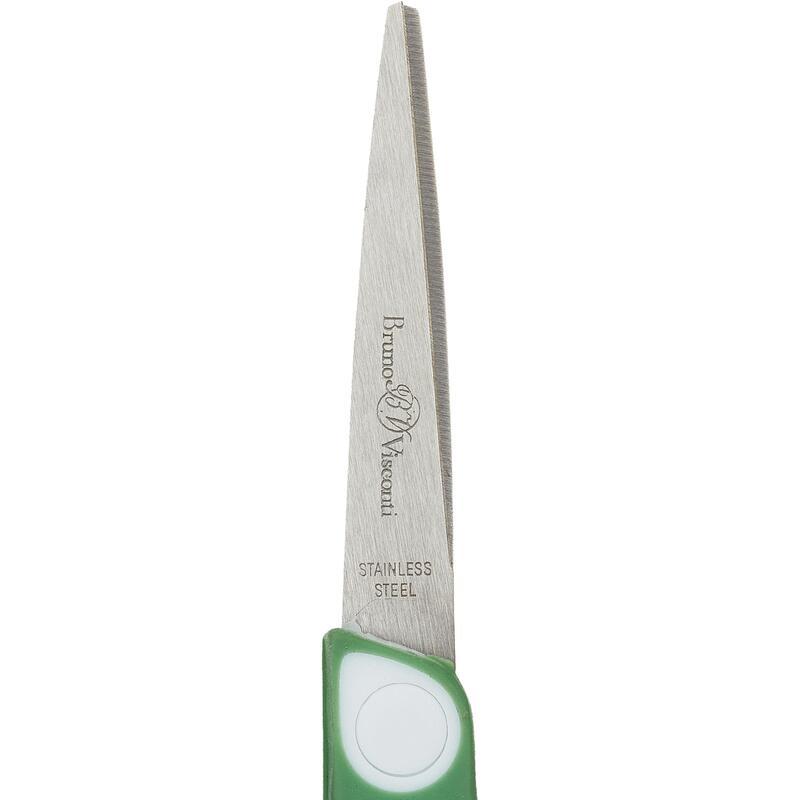Ножницы Bruno Visconti Ladycut 150мм, асимметричные ручки, зеленые, 12шт.