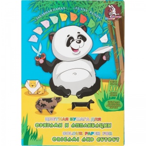 Бумага цветная для оригами Лилия Холдинг "Забавная панда" (А3, 10 цветов, 10 листов) (ПО-9203)