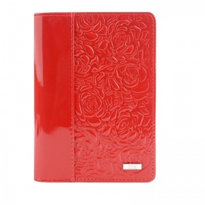 Обложка для паспорта Esse Page Red, натуральная кожа, красная (55900)