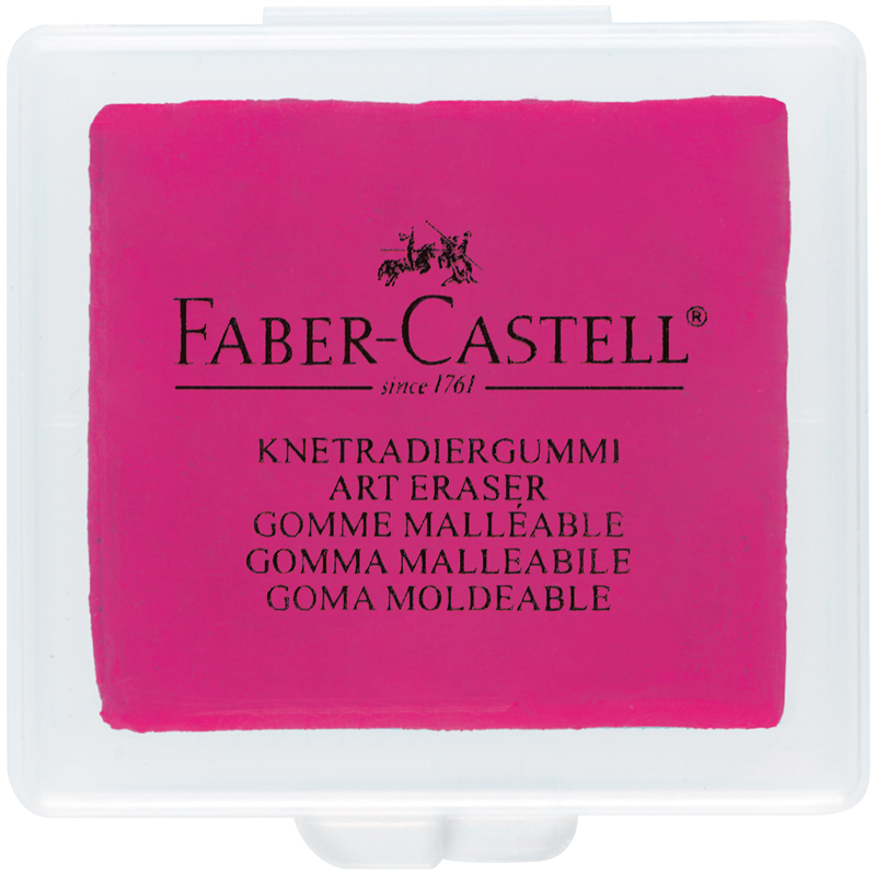 Ластик-клячка Faber-Castell (формопласт, 40x35x10мм, пластик. контейнер) 18шт. (127124)
