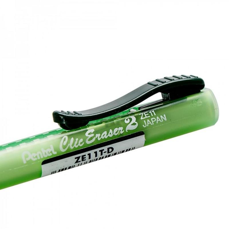 Ластик Pentel Click Eraser 2, каучук, круглый, 80х6х80мм, 12шт.