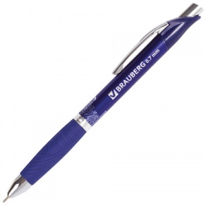 Ручка шариковая автоматическая Brauberg Metropolis-X (0.35мм, синий цвет чернил, масляная основа) 12шт. (OBPR112)