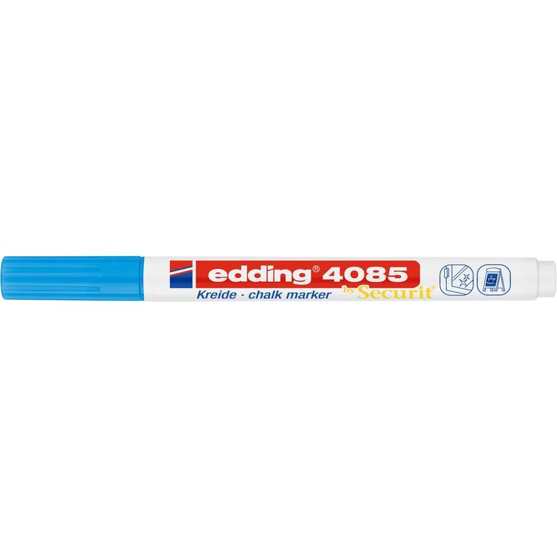 Маркер меловой Edding 4085 (1-2мм, голубой) 10шт.