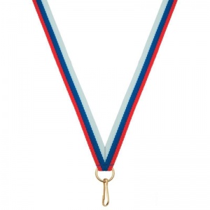Лента для медалей, триколор 10мм, 50шт.