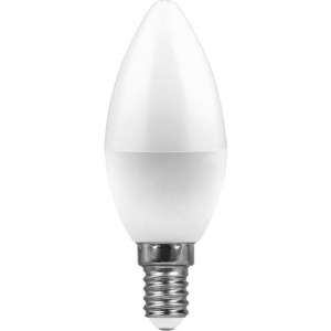 Лампа светодиодная Feron (7Вт, Е14, свеча) нейтральный белый, 1шт.