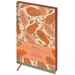 Ежедневник недатированный А5 Greenwich Line "Vision. Terracotta Art. Papaya" (136 листов) обложка кожзам, тонир.блок, цветной срез (ENA5_38792), 10шт.
