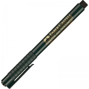 Ручка капиллярная Faber-Castell "Finepen 1511" (0.4мм, трехгранная) черная, 10шт. (151199)