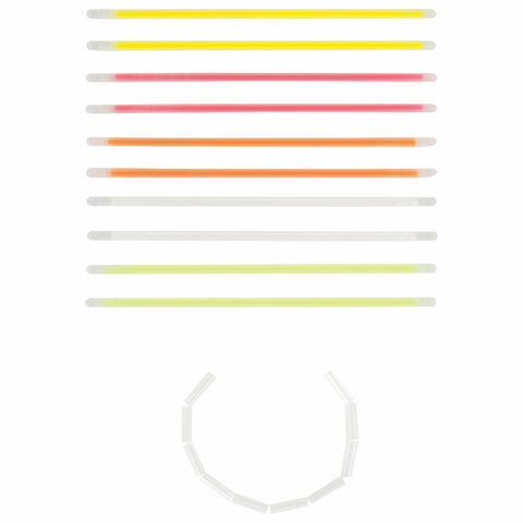 Светящиеся (неоновые) палочки-браслеты Юнландия, разные виды, 10шт. в тубе (662595)
