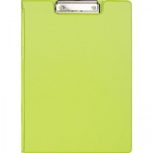 Папка-планшет с крышкой Attache Bright colours (А4, до 100 листов, картон/пвх) салатовая с крышкой