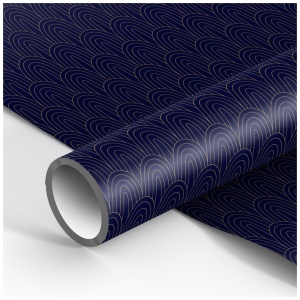 Бумага упаковочная глянцевая MESHU "Dark blue", 90 г/кв.м, 70х100см (М100_41101), 50шт.