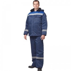 Спец.одежда Куртка зимняя мужская з32-КУ с СОП, синий/васильковый (размер 48-50, рост 158-164)