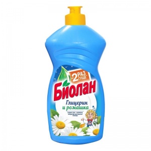 Средство для мытья посуды Биолан "Глицерин и Ромашка", 450мл