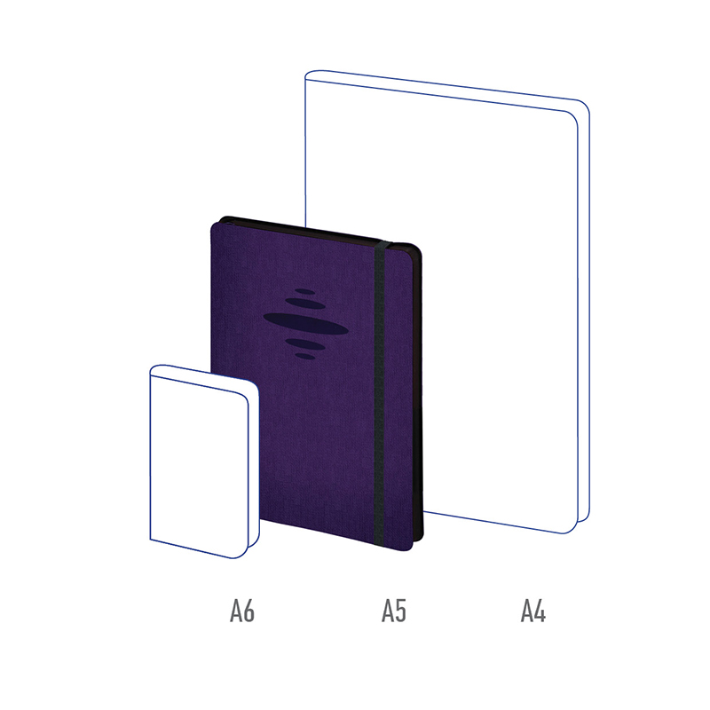 Ежедневник недатированный А5 Berlingo Color Zone (136 листов) обложка кожзам, черн. срез, с резинкой, фиолет. (UD0_86508)