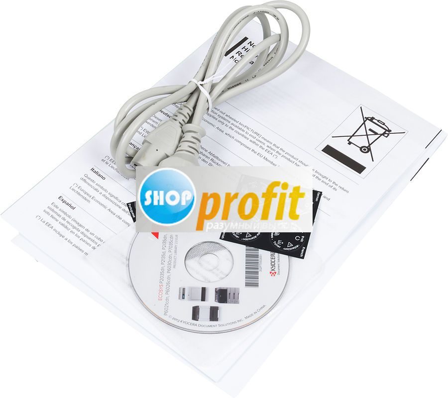Принтер лазерный монохромный Kyocera Ecosys P2035d, белый/серый, USB (1102PG3NL0)