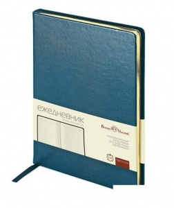 Ежедневник недатированный А5 Bruno Visconti City (160 листов) обложка кожа, синяя