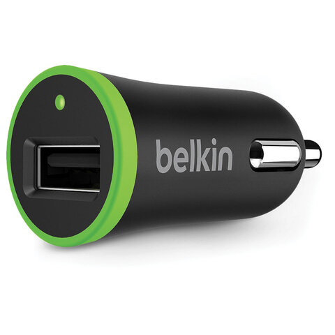 Зарядное устройство автомобильное Belkin, кабель microUSB, черный (F8M711bt04-BLK)
