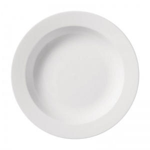 Тарелка суповая Cameo Rim 230мм, фарфоровая, белая, 1шт.