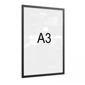 Рамка настенная магнитная Attache (А3, для метал. поверхностей, черная) 5шт.