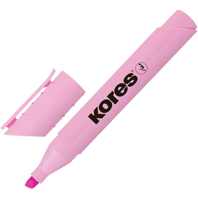 Маркер-текстовыделитель Kores High Liner Plus Pastel (0.5-5мм, розовый)
