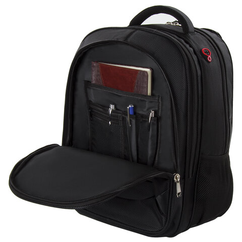 Рюкзак молодежный Brauberg Flagman (35л., 460x350x250мм) черно-красный (224454)